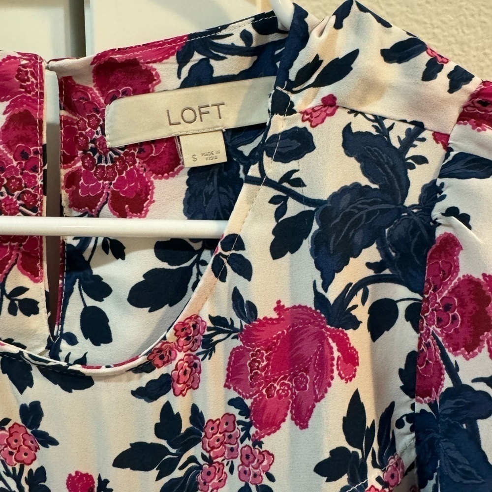 Floral Peplum Loft Shirt - Picture 2 of 3